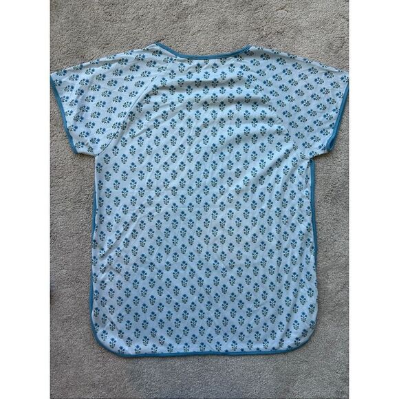 NWOT LAKE Pima cotton pj top in polar posey, Med $78 - Picture 8 of 8